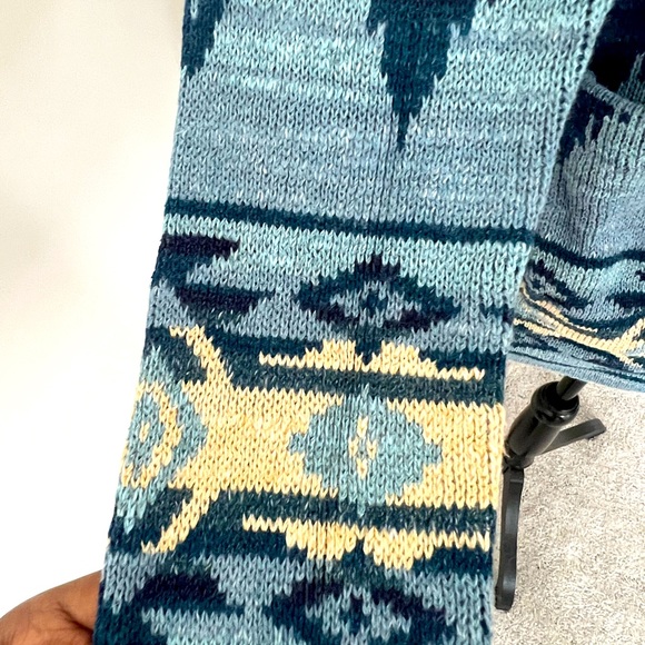 NWT Ralph Lauren Blue / Indigo Aztec / Native Print Cardigan - Picture 3 of 6